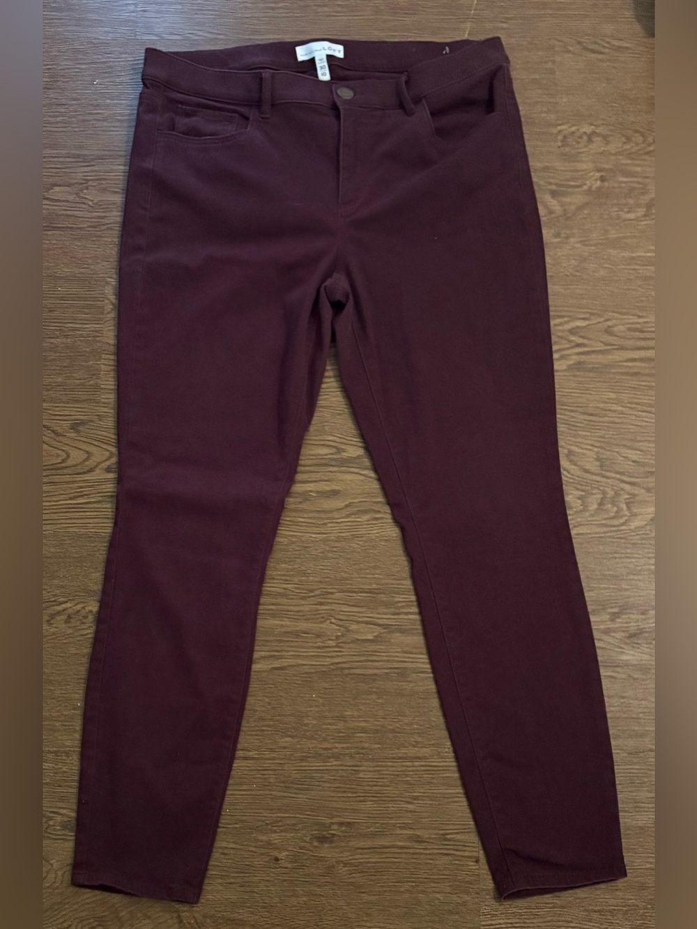 LOFT Burgundy Skinny Stretch Jeans